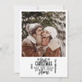 新しいホームの写真初めてのクリスマス シーズンカード (正面)