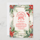 新しいホームの写真初めてのクリスマス 招待状 (正面)