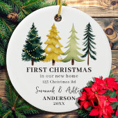 新しいホームの初めてのクリスマス新しいホームオーナー セラミックオーナメント