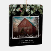 新しいホームの初めてのクリスマス2 Photo Greenery セラミックオーナメント (右)