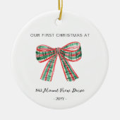 新しいホームの初めてのクリスマス – アドレスオーナメント セラミックオーナメント (正面)
