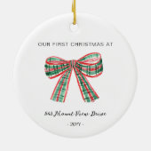 新しいホームの初めてのクリスマス – アドレスオーナメント セラミックオーナメント (裏面)