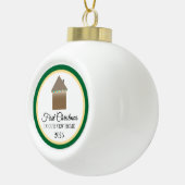 新しいホームの初めてのクリスマス セラミックボールオーナメント (右)