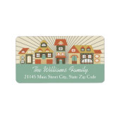 新しいホームの移動住所 シール (正面)