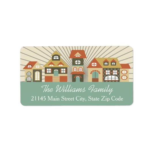 新しいホームの移動住所 シール (正面)