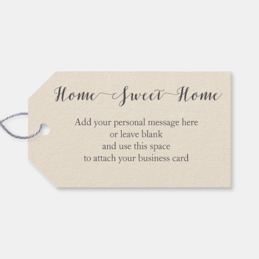 新しいホームへようこそ |アンティーク城 ギフトタグ (裏面横)