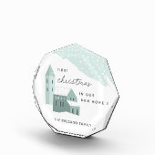 新しいホームアクリルブロックの初めてのクリスマス フォトブロック (右)