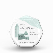 新しいホームアクリルブロックの初めてのクリスマス フォトブロック (正面)