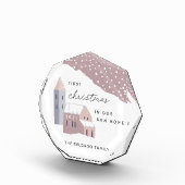 新しいホームアクリルブロックの初めてのクリスマス フォトブロック (右)