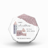 新しいホームアクリルブロックの初めてのクリスマス フォトブロック (正面)