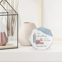 新しいホームアクリルブロックの初めてのクリスマス フォトブロック