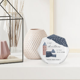 新しいホームアクリルブロックの初めてのクリスマス フォトブロック