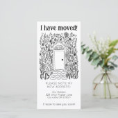 新しいホームアドレスかわいいガーデンドアツリーフリーカード セーブザデート (スタンド正面)