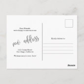 新しいホームアドレスの写真の移動のお知らせ ポストカード (裏面)