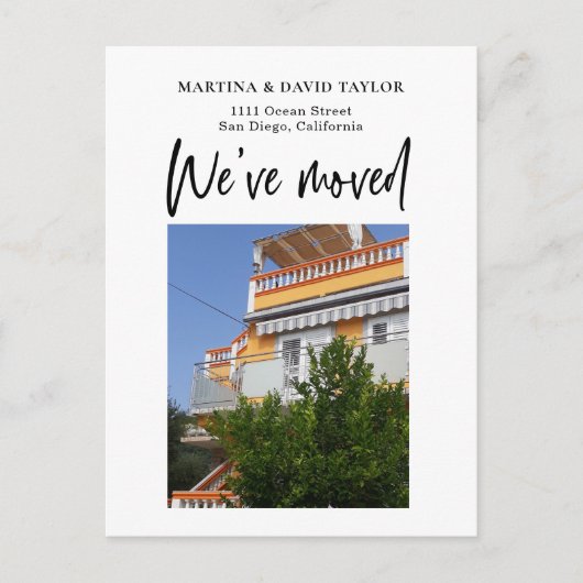 新しいホームアドレスの写真の移動のお知らせ ポストカード (正面)