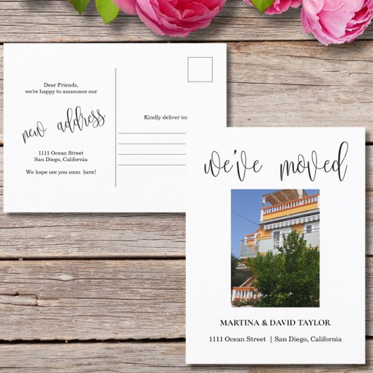 新しいホームアドレスの写真の移動のお知らせ ポストカード