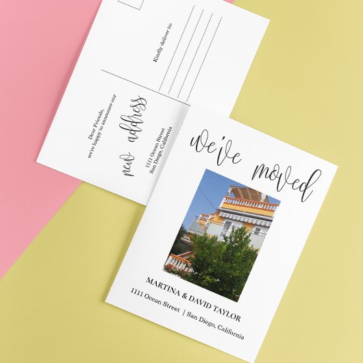新しいホームアドレスの写真の移動のお知らせ ポストカード