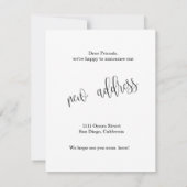 新しいホームアドレスの写真の移動のお知らせ 招待状 (裏面)