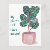 新しいホームアドレスの移動祈りの言葉プラントの水色 ポストカード (正面)
