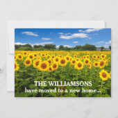 新しいホームアドレスひまわりかわいらしの移動 案内状 (正面)