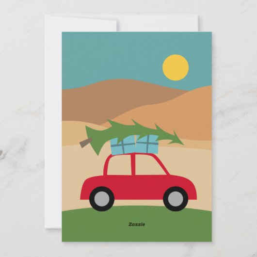 新しいホームアドレスを移動してクリスマスを楽しむ シーズンカード (裏面)