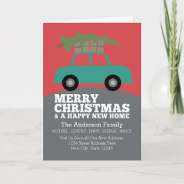 新しいホームアドレスを移動してクリスマスを楽しむ シーズンカード