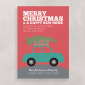 新しいホームアドレスを移動してクリスマスを楽しむ シーズンカード