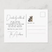 新しいホームアドレスキャットドッグウォーターカラー移動 案内ポストカード (裏面)