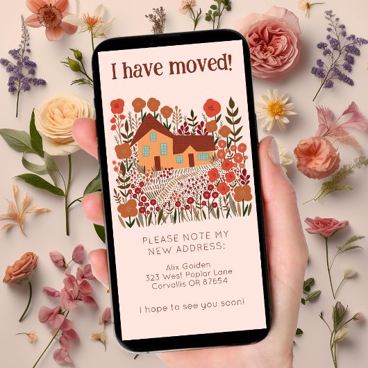 新しいホームアドレスキュートファームハウスツリーフリーカード セーブザデート