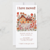 新しいホームアドレスキュートファームハウスツリーフリーカード セーブザデート (正面)