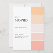 新しいホームアドレスバラピンク桃のお知らせ 案内状 (正面)