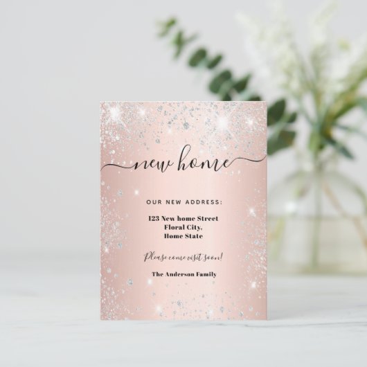 新しいホームアドレスバラ金ゴールドシルバーグリッター 案内ポストカード (スタンド正面)