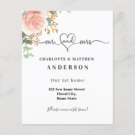 新しいホームアドレスバラ金ゴールドフローラの移動 チラシ (正面)