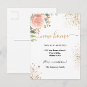 新しいホームアドレスバラ金ゴールドフローラユーカリ 案内ポストカード (正面/裏面)