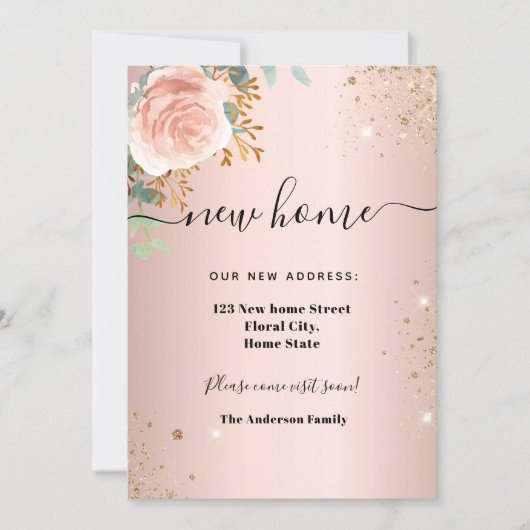 新しいホームアドレスバラ金ゴールドフローラユーカリ 案内状 (正面)