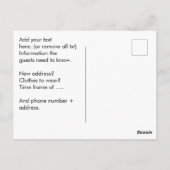 新しいホームアドレスパーティーの発表 ポストカード (裏面)