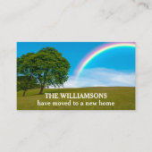 新しいホームアドレスビューティフルレインボームービング 名刺 (正面)