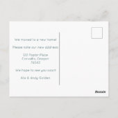 新しいホームアドレスムービングキュートカントリービレッジアート ポストカード (裏面)