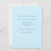 新しいホームアドレスムービングキュートカントリービレッジアート 招待状 (裏面)