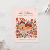 新しいホームアドレスムービングファームハウスフラワーズオータム カード (正面/裏面インサイチュ)