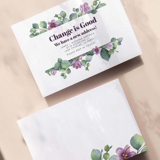 新しいホームアドレスユーカリの動く発表 名刺