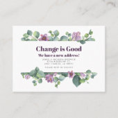 新しいホームアドレスユーカリの動く発表 名刺 (正面)