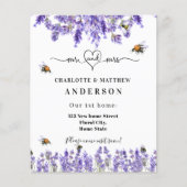 新しいホームアドレスラベンダービームービングカード (正面)