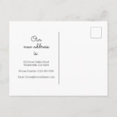 新しいホームアドレス冬のクリスマス引っ越しました  案内ポストカード (裏面)