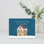 新しいホームアドレス冬のクリスマス引っ越しました  案内ポストカード (スタンド正面)
