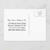 新しいホームアドレス引っ越しましたはがき 案内ポストカード (裏面)