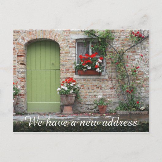 新しいホームアドレス引っ越しましたはがき 案内ポストカード (正面)
