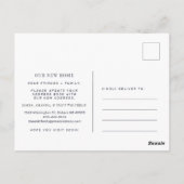 新しいホームアドレス引っ越しましたフローラの移動 ポストカード (裏面)