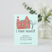 新しいホームアドレス引越し告知かわいい家 ポストカード (スタンド正面)