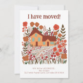 新しいホームアドレス私は農家の花を移動した カード (正面)